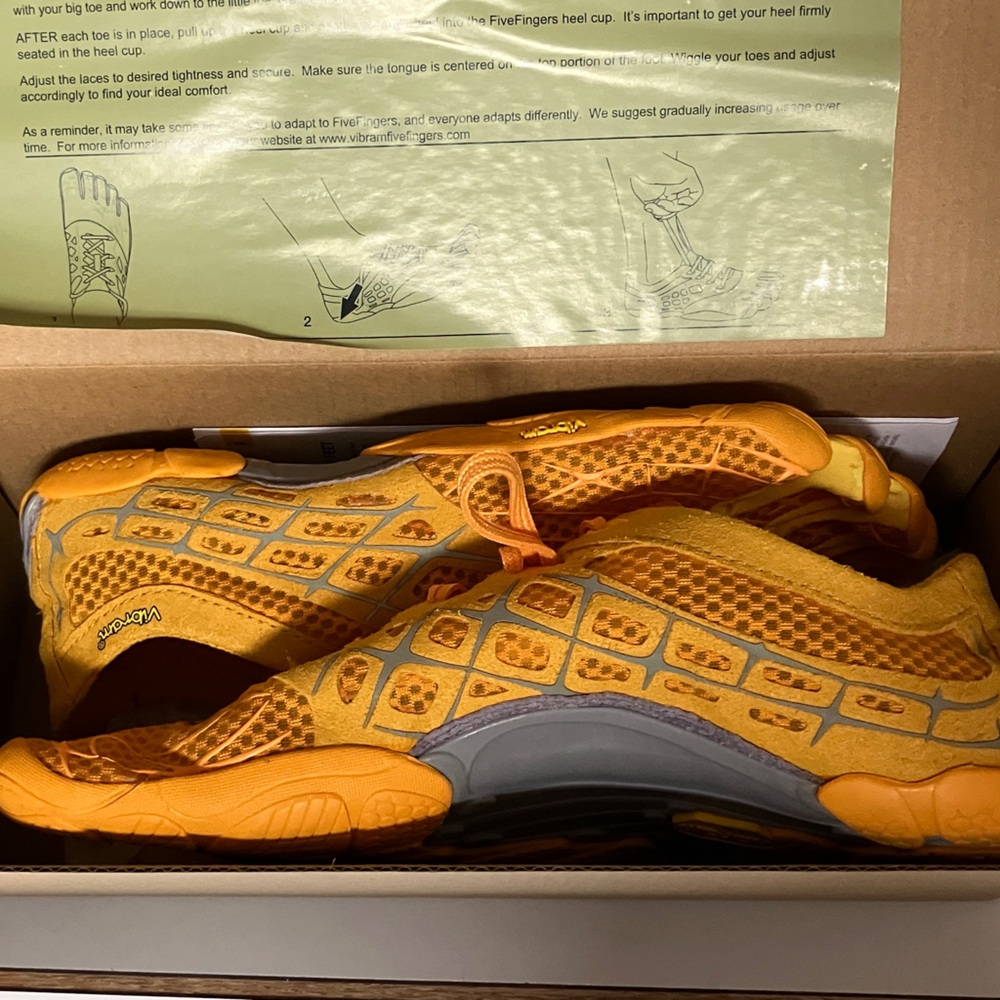 Vibram FiveFingers Bright Orange Toe Shoes